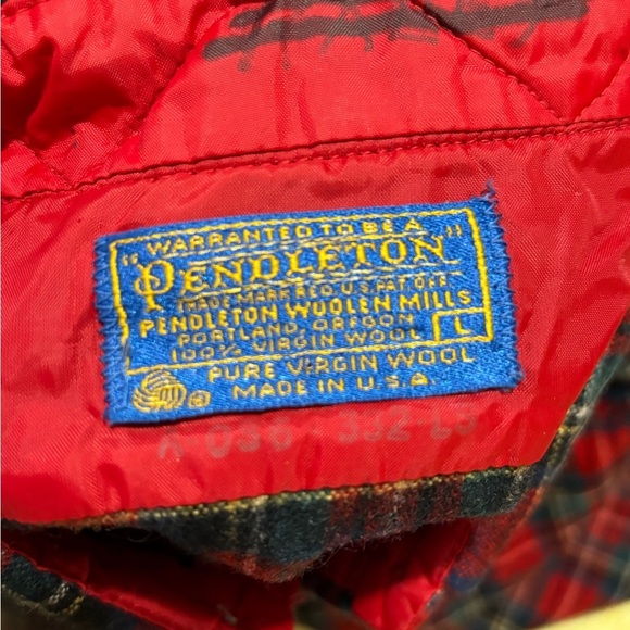 Pendleton Red and Green Plaid Casual Button Down Shirt - Picture 7 of 11